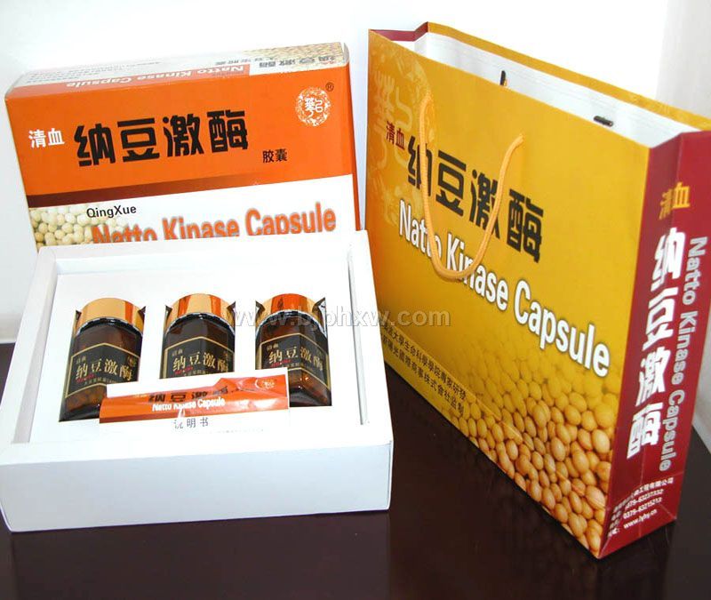 清血纳豆激酶胶囊(溶栓降脂)礼盒装——华夏医药网